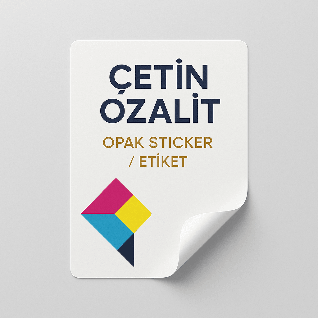 Kare Kuşe Sticker / Etiket
